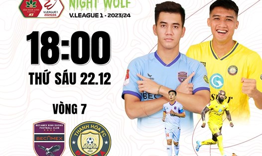 Câu lạc bộ Bình Dương tiếp đón Thanh Hoá tại vòng 7 Night Wolf V.League 2023-2024. Ảnh: FPT Play
