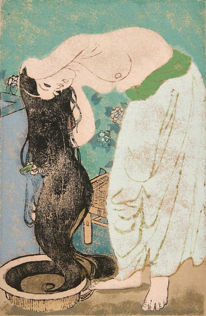 Bức tranh Thiếu nữ gội đầu của danh họa Trần Văn Cẩn