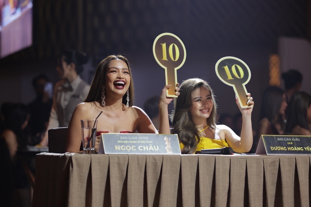 Ngọc Châu, Dương Hoàng Yến ngồi ghế giám khảo. Ảnh: CTCC.
