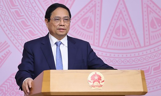 Thủ tướng Chính phủ Phạm Minh Chính phát biểu kết luận hội nghị. Ảnh: Nhật Bắc