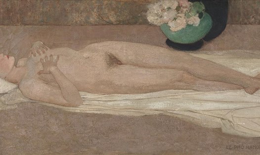 “Khỏa thân” của Lê Phổ - một trong những bức tranh khỏa thân đầu tiên của Mỹ thuật Đông Dương . Ảnh Christie’s