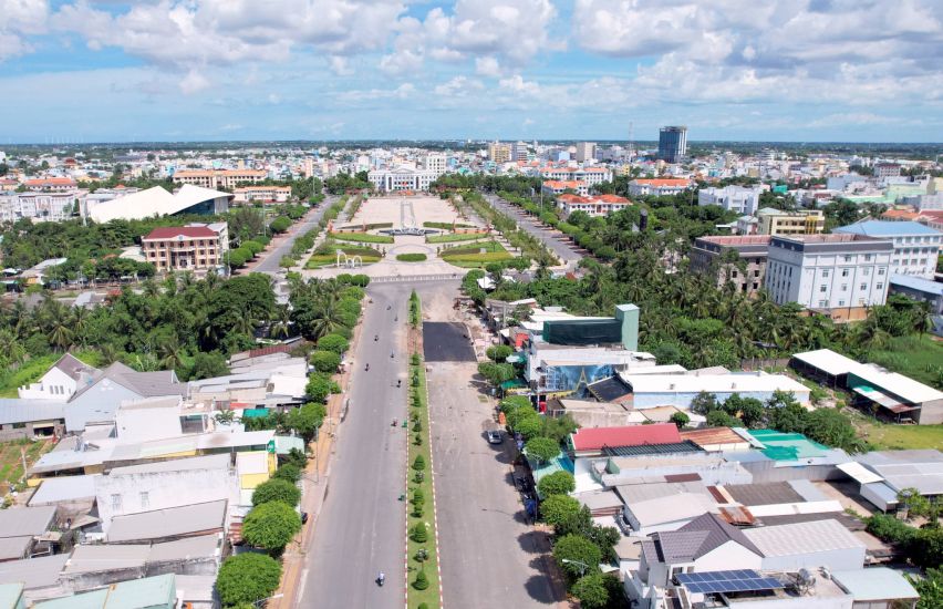 Một góc đô thị thành phố Bạc Liêu, tỉnh Bạc Liêu. Ảnh: Nhật Hồ