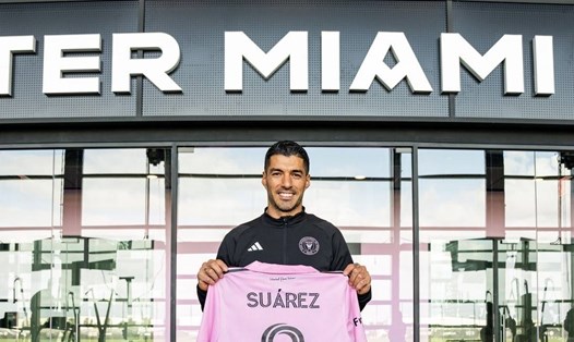 Luis Suarez mặc chiếc áo số 9 quen thuộc tại Inter Miami. Ảnh: Inter Miami