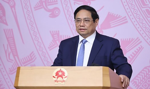 Thủ tướng Chính phủ Phạm Minh Chính yêu cầu tuyệt đối không để phát sinh lợi ích nhóm, tiêu cực trong tăng trưởng tín dụng. Ảnh: Nhật Bắc