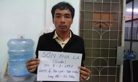 Đối tượng Sơn Pha La cầm đầu nhóm "đóng kịch giải cứu" người từ Campuchia về Việt Nam.Ảnh: Công an cung cấp