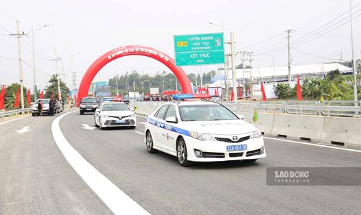 Cao tốc Tuyên Quang - Phú Thọ chính thức khánh thành, thông xe. Ảnh: Nguyễn Tùng.