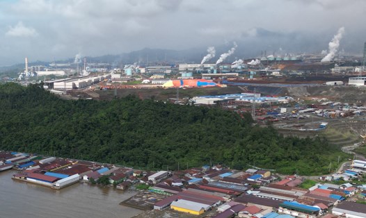 Khu công nghiệp Morowali là cơ sở sản xuất niken lớn ở Indonesia. Ảnh: AFP