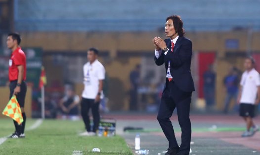 Huấn luyện viên Gong Oh-kyun chưa thắng trận nào cùng Công an Hà Nội ở V.League 2023-2024. Ảnh: Minh Dân