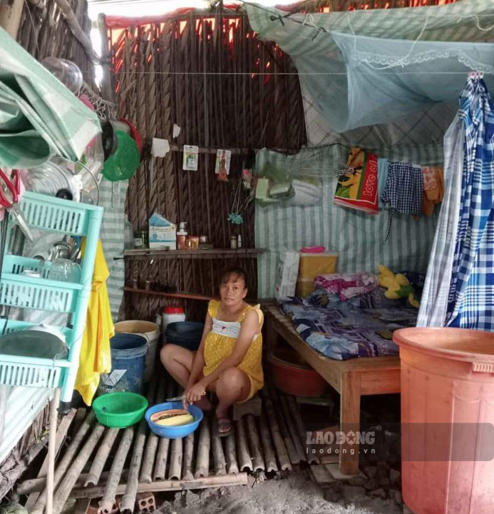 Hoàn cảnh chị Hạnh hiện tại rất khó khăn, rất cần được trợ giúp để chị đi sinh con. Ảnh: Xuân Nhi