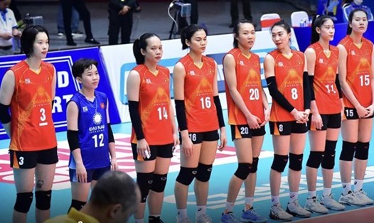 Đội tuyển bóng chuyền nữ Việt Nam tập huấn tại khu vực phía Nam năm 2024. Ảnh: VFV
