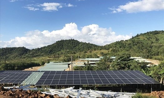 Một dự án điện mặt trời tại huyện Buôn Đôn, tỉnh Đắk Lắk. Ảnh: Bảo Trung
