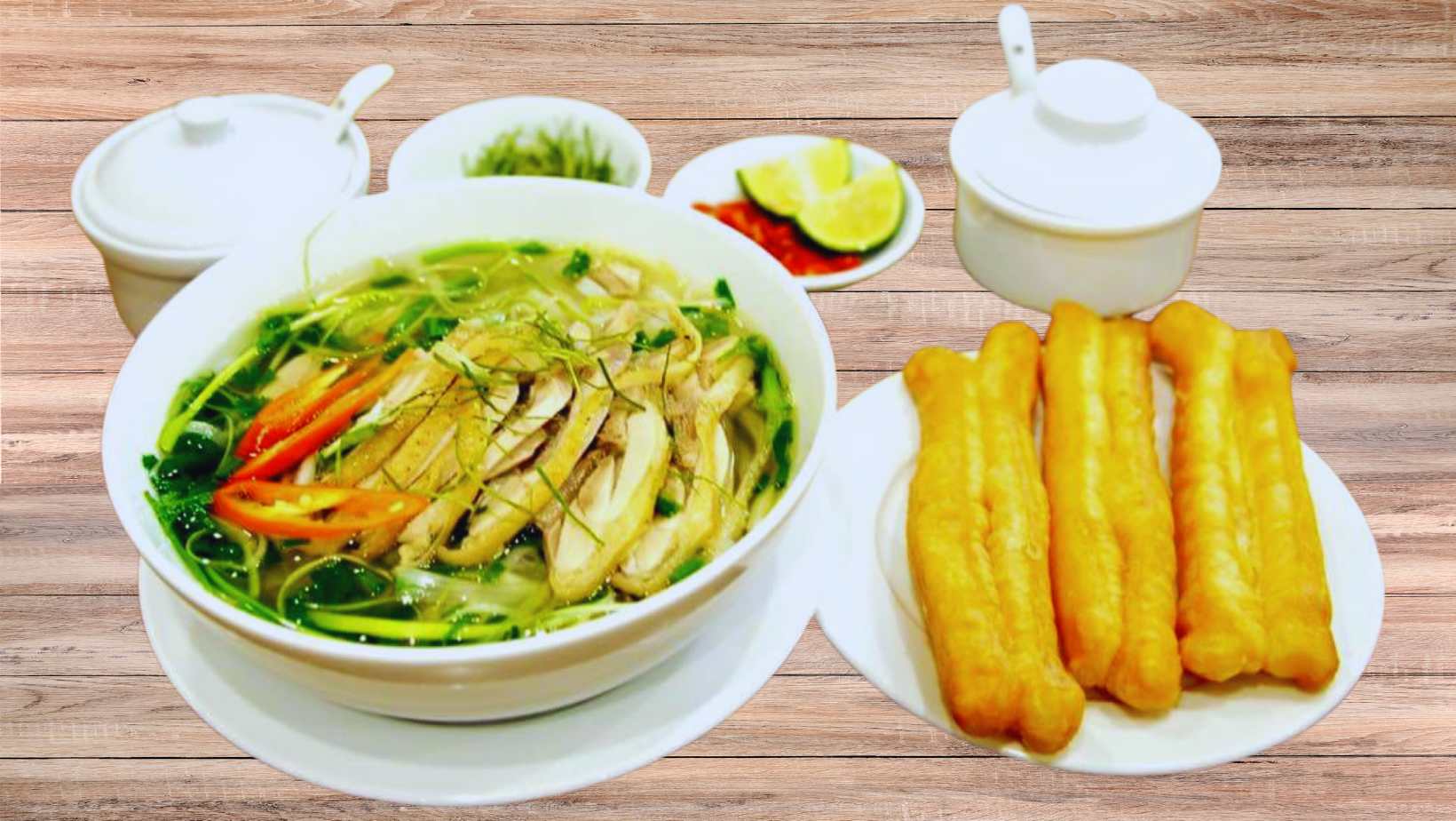 Món phở gà được nhiều người lựa chọn thưởng thức trong tiết trời giá lạnh. Ảnh đồ họa: Tuệ Nhi
