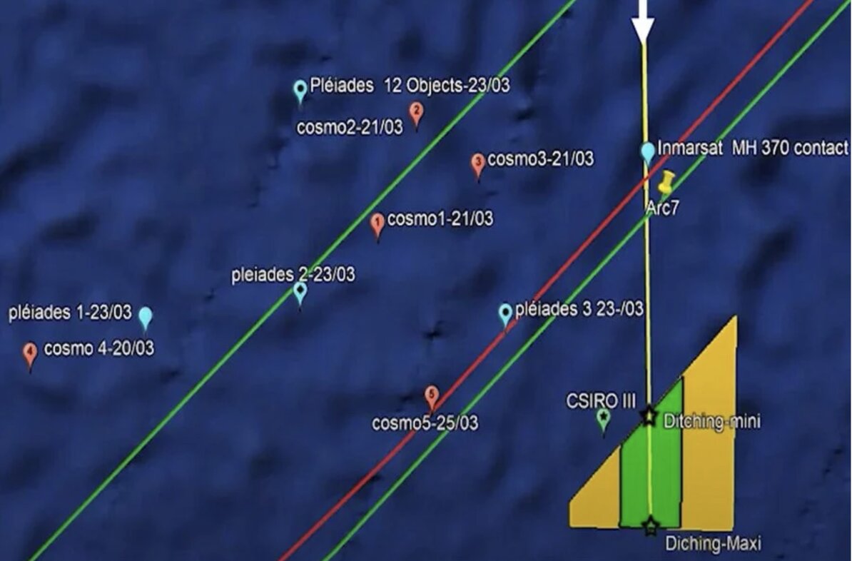 Khu vực tìm kiếm mới để tìm máy bay mất tích MH370 do các chuyên gia đề xuất. Ảnh chụp màn hình News.com.au