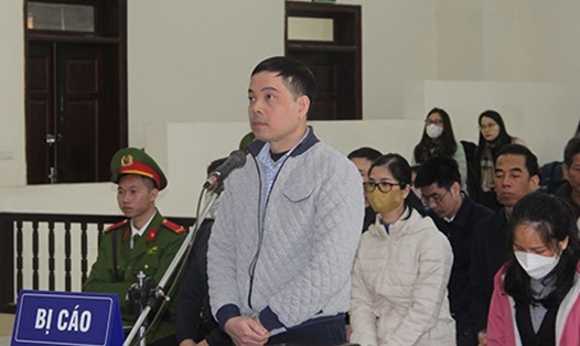 Bị cáo Phạm Trung Kiên tại phiên toà phúc thẩm vụ chuyến bay giải cứu. Ảnh: H.Nguyên