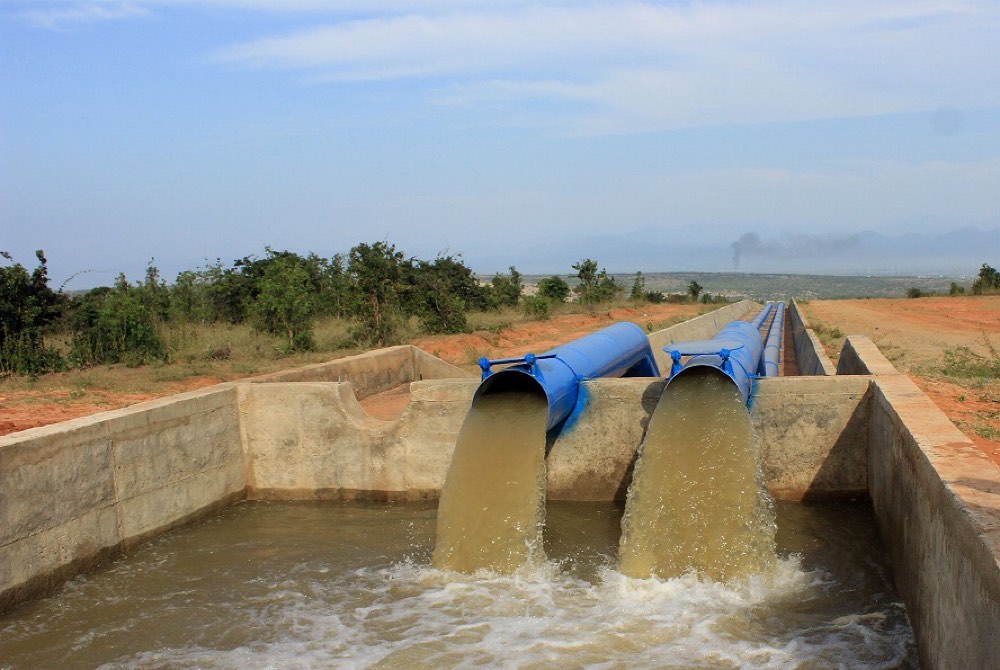 Công trình thuỷ lợi trong vụ án. Ảnh: Viện kiểm sát