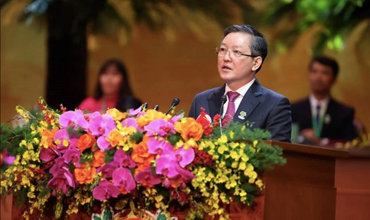 Ông Lương Quốc Đoàn tái đắc cử Chủ tịch Ban Chấp hành Trung ương Hội Nông dân Việt Nam khoá VIII. Ảnh: Đức Thịnh
