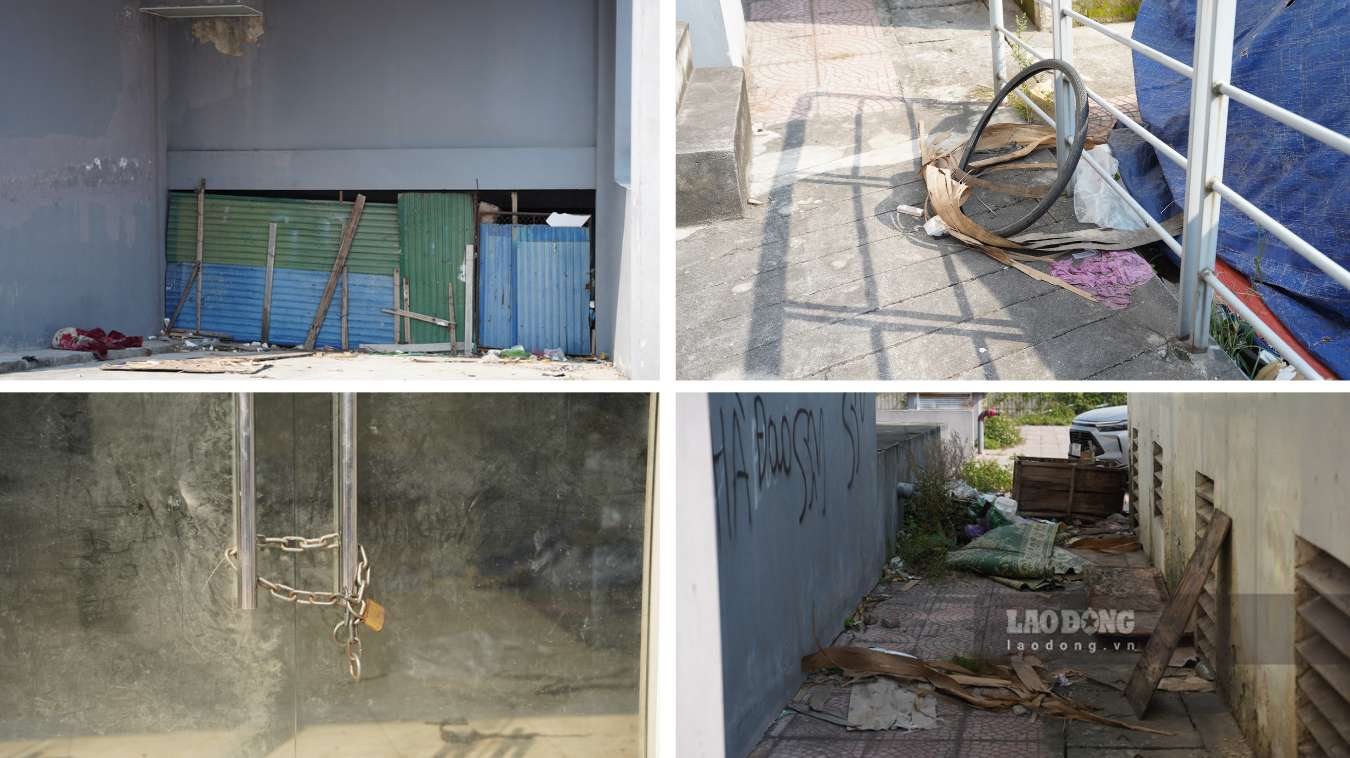 Theo ghi nhận của PV Báo Lao Động, nhiều hạng mục của khu chung cư đã xuống cấp hư hại, một số khu vực tràn lan rác thải.