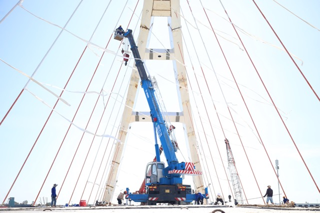 Cầu Trần Hoàng Na gần 800 tỉ đồng chính thức thông xe kĩ thuật ngày 30.12. Ảnh: Yến Phương