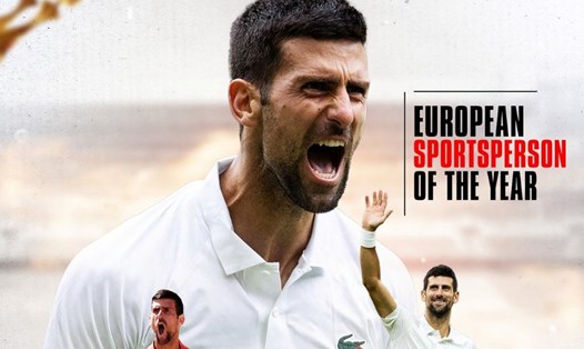 Novak Djokovic lần thứ năm nhận giải Vận động viên xuất sắc nhất năm của châu Âu. Ảnh: Sportkeeda