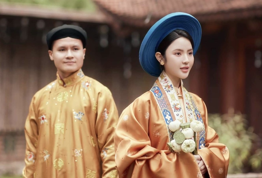 Ảnh cưới của tiền vệ Quang Hải. Ảnh: Lê Chí Linh