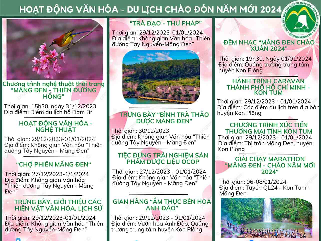 Nhiều hoạt động văn hóa, du lịch diễn ra tại Khu du lịch sinh thái Măng Đen trong 6 ngày