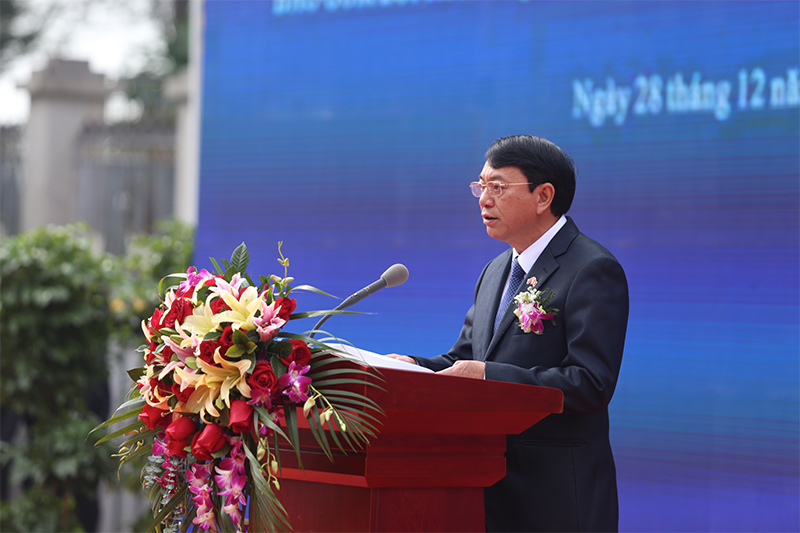 Chủ tịch UBND tỉnh Cao Bằng phát biểu tại sự kiện. Ảnh: Tân Văn.