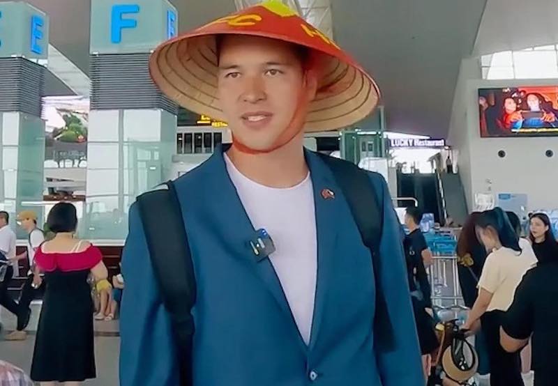 Thủ thành Filip Nguyễn rất yêu Việt Nam. Ảnh: Cắt từ clip