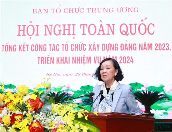 Ủy viên Bộ Chính trị, Thường trực Ban Bí thư, Trưởng Ban Tổ chức Trung ương Trương Thị Mai. Ảnh: TTXVN