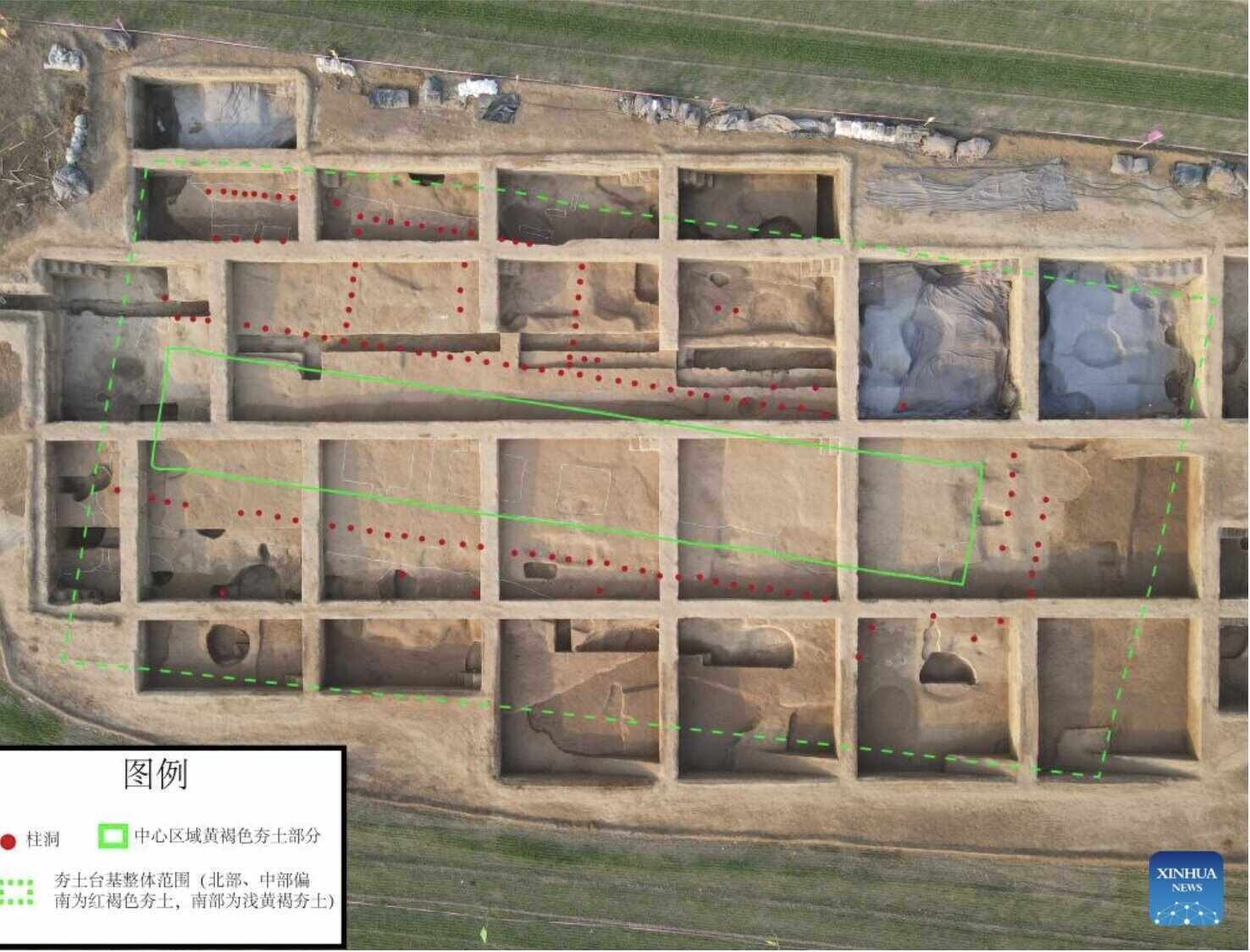Tàn tích của thành cổ có tường bao quanh ở thành phố Tân Mật, tỉnh Hà Nam, miền trung Trung Quốc. Ảnh: Tân Hoa Xã