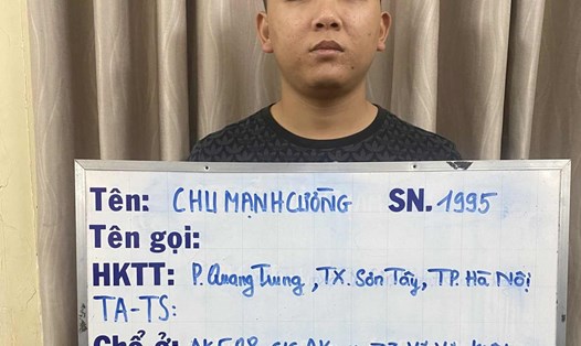 Chu Mạnh Cường vừa bị Công an TPHCM bắt giữ vì tội cho vay nặng lãi. Ảnh CACC