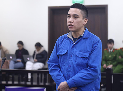 Bị cáo Nguyễn Đức Trung trong phiên toà xét xử về hành vi bắt cóc. Ảnh: Quang Việt