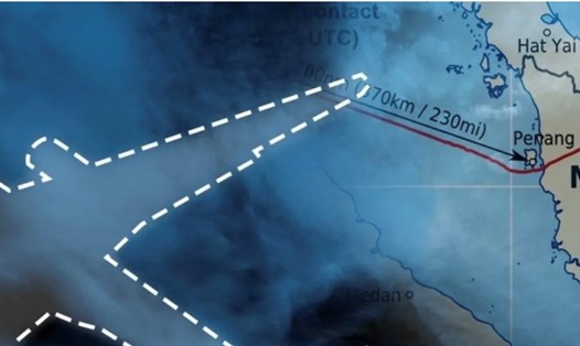 Giả thuyết mới về MH370 đề xuất một khu vực tìm kiếm mới để tìm xác máy bay mất tích. Ảnh chụp màn hình BBN Breaking