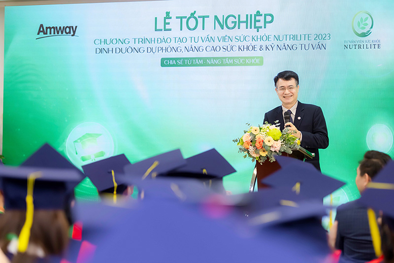 PGS.TS Trần Thanh Dương – Viện trưởng Viện Dinh dưỡng Quốc gia phát biểu tại buổi lễ.