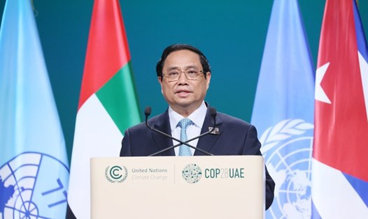 Thủ tướng Chính phủ Phạm Minh Chính phát biểu tại phiên thảo luận của hội nghị. Ảnh: VGP