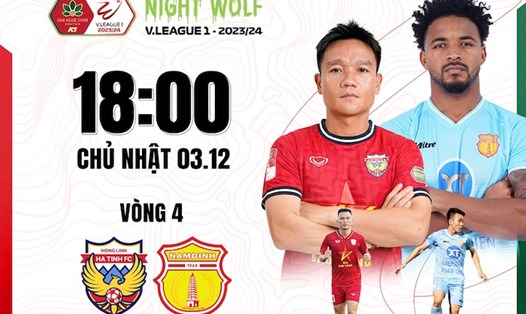 Hồng Lĩnh Hà Tĩnh tiếp đón Nam Định tại vòng 4 V.League 2023-2024. Ảnh: FPT Play