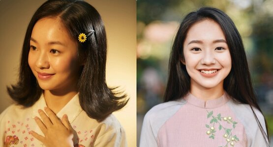 Diễn viên Hoàng Hà - nữ chính trong phim "Chúng ta của 8 năm sau". Ảnh: NSCC.