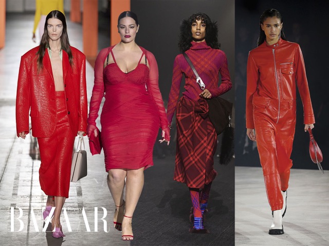 Màu đỏ là màu sắc “trend” năm nay. Ảnh: Harper's Bazaar