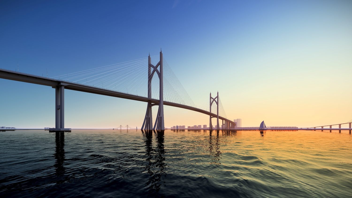 Cầu Cần Giờ khi hoàn thành năm 2028 sẽ trở thành cầu lớn nhất TPHCM.  Ảnh: Sở GTVT TPHCM