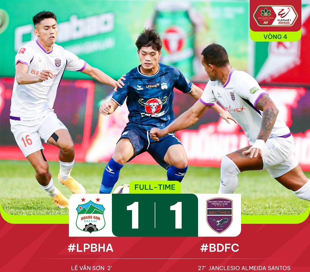 Hoàng Anh Gia Lai mới có được 2 điểm sau 4 trận đầu tiên tại V.League 2022. Ảnh: VPF