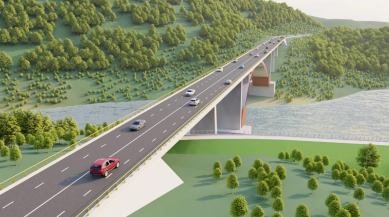 Cao tốc Đồng Đăng - Trà Lĩnh sẽ là cầu nối chính trong việc kết nối cảng cạn Cao Bằng với khu vực cảng biển Quảng Ninh, Hải Phòng. Ảnh: Đơn vị cung cấp.