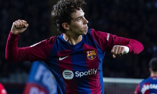 Joao Felix ghi bàn trong chiến thắng 1-0 của Barcelona trước Atletico Madrid tại vòng 15 La Liga 2023-2024. Ảnh: Barcelona FC