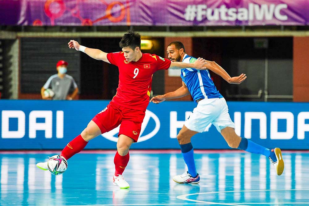 Đắc Huy từng gây ấn tượng mạnh khi cùng tuyển Việt Nam dự futsal World Cup. Ảnh: FBNV