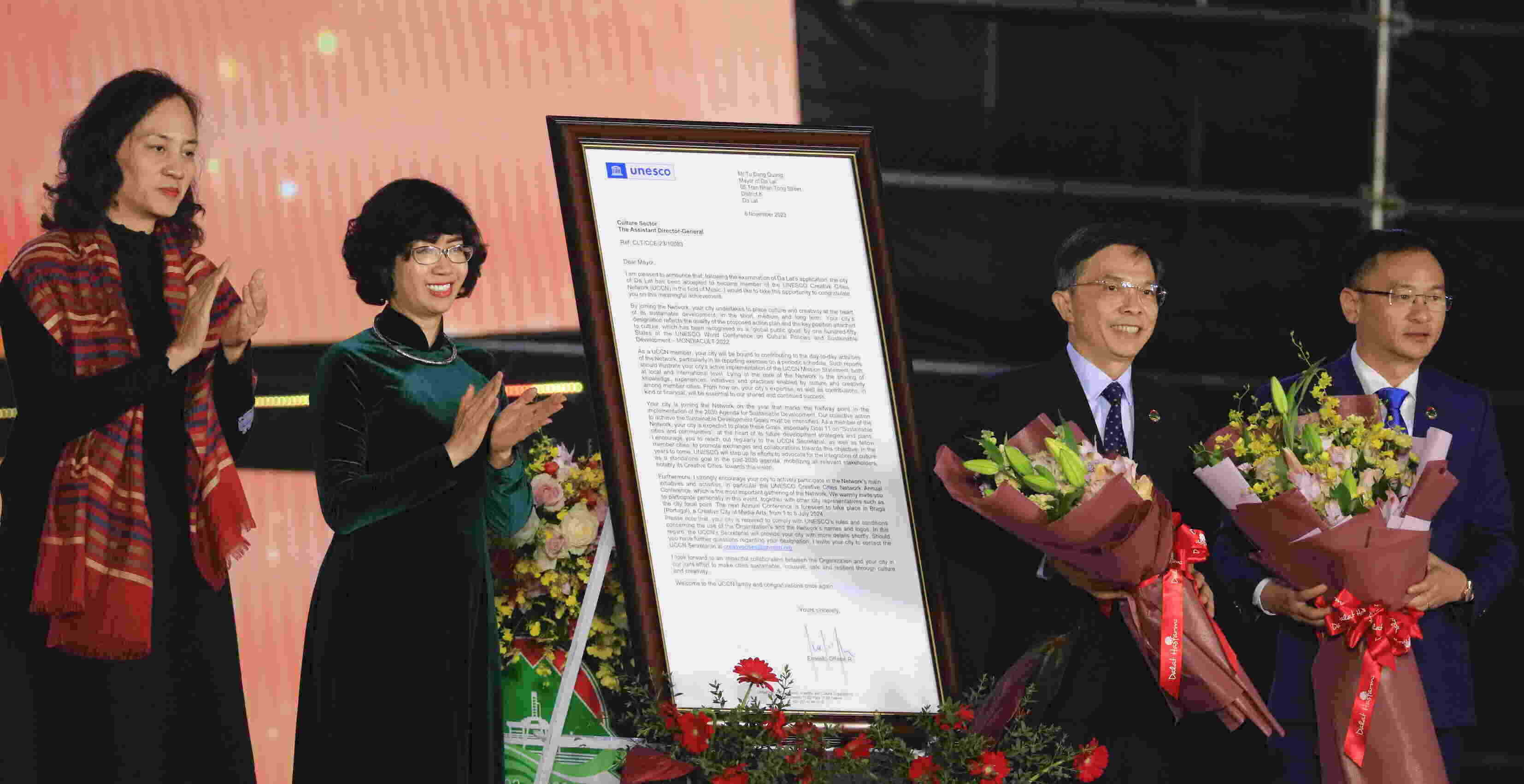 Đà Lạt đón nhận danh hiệu Thành phố sáng tạo Âm nhạc của UNESCO. Ảnh: Mai Hương