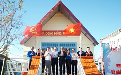 Nhà văn hóa cộng đồng tại buôn Kdoh. Ảnh: Phan Tuấn