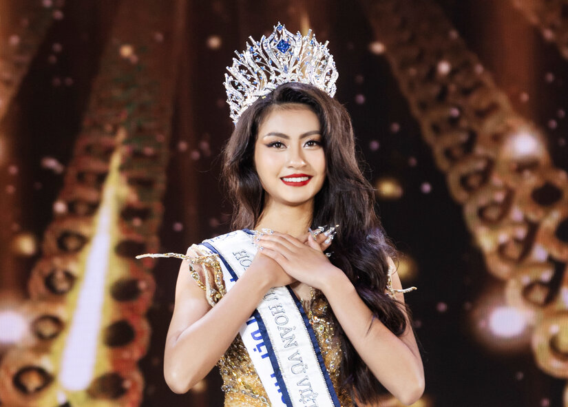 Bùi Thị Xuân Hạnh đăng quang Hoa hậu Hoàn vũ Việt Nam 2023. Ảnh: Ban tổ chức