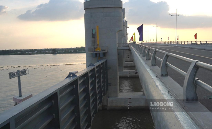 Hệ thống thủy lợi Cái Lớn - Cái Bé đã kiểm soát tốt nguồn nước. Ảnh: Nguyên Anh