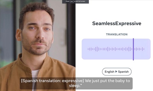 SeamlessM4T, phiên dịch viên AI của Meta, đã có thể biểu lộ cảm xúc trong khi dịch các ngôn ngữ khác nhau. Ảnh: Meta