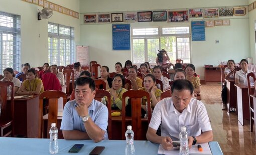 Quang cảnh một lớp dạy nghề được tổ chức trên địa bàn huyện Krông Nô. Ảnh: Bảo Lâm