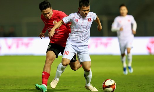 Câu lạc bộ Công an Hà Nội thua trận trong ngày ông Gong Oh-kyun ra mắt V.League. Ảnh: Minh Dân