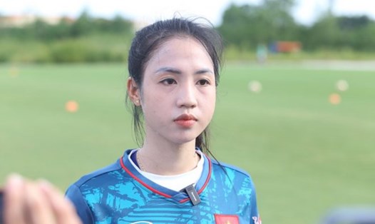 Hậu vệ Trần Thị Duyên của đội tuyển nữ Việt Nam. Ảnh: VFF